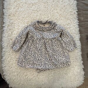 EN-FANT LONG SLEEVE BLUE FLORAL DRESS BABY GIRL 3 MONTH